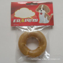 Dog Food 3" Natural Rawhide Pressed Ring Dog Chew